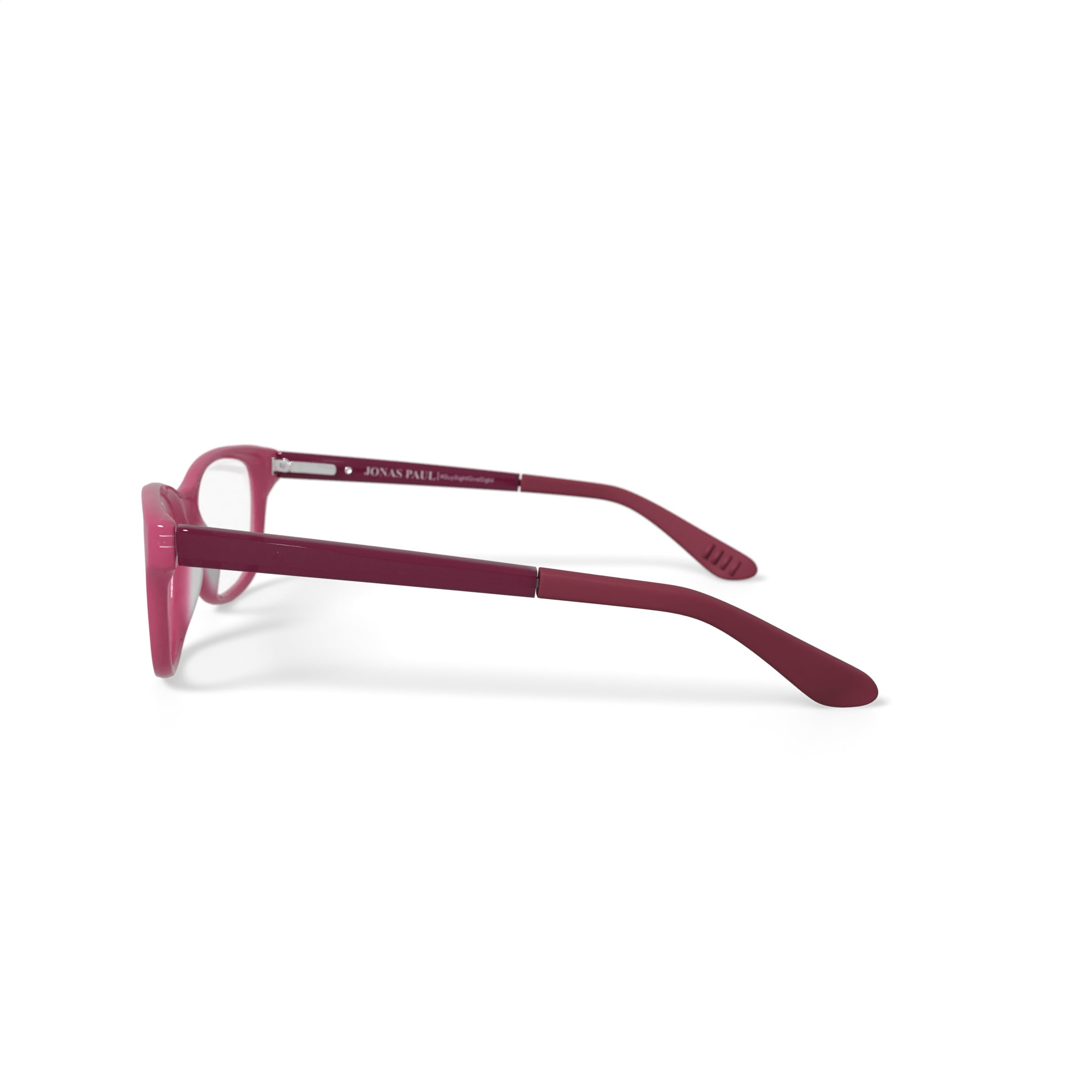 Jonas Paul Youth Miles/Maddie Square Prescription Eyeglasses with Case, Pink