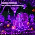 thumbnail image 3 of Luces solares para Halloween JMEXSUSS, 100 LED, moradas, 33 pies, paquete de 2, 3 of 9