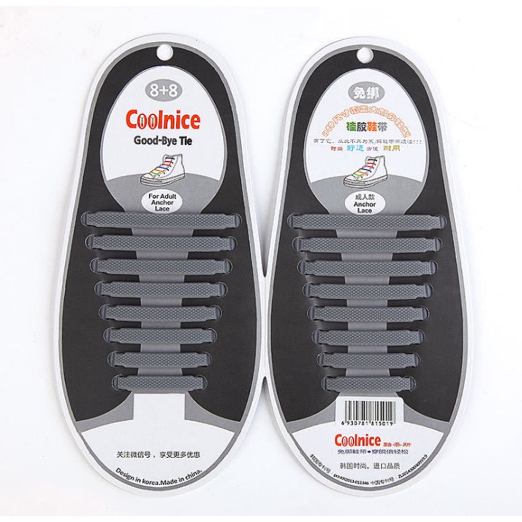 Rainbow No tie slip on shoe laces anchor pull lock silicon one size fit all type