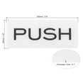 thumbnail image 2 of Unique Bargains Push Pull Door Sign Acrylic Self Adhesive Rectangle Sticker White 2 Pack, 2 of 6