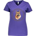 thumbnail image 3 of Inktastic German Shepherd Dog Art Gift Women's V-Neck T-Shirt, 3 of 5