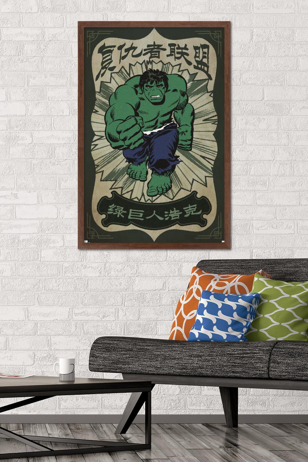 Marvel Modern Heritage - Hulk Wall Poster, 22.375" x 34" Framed
