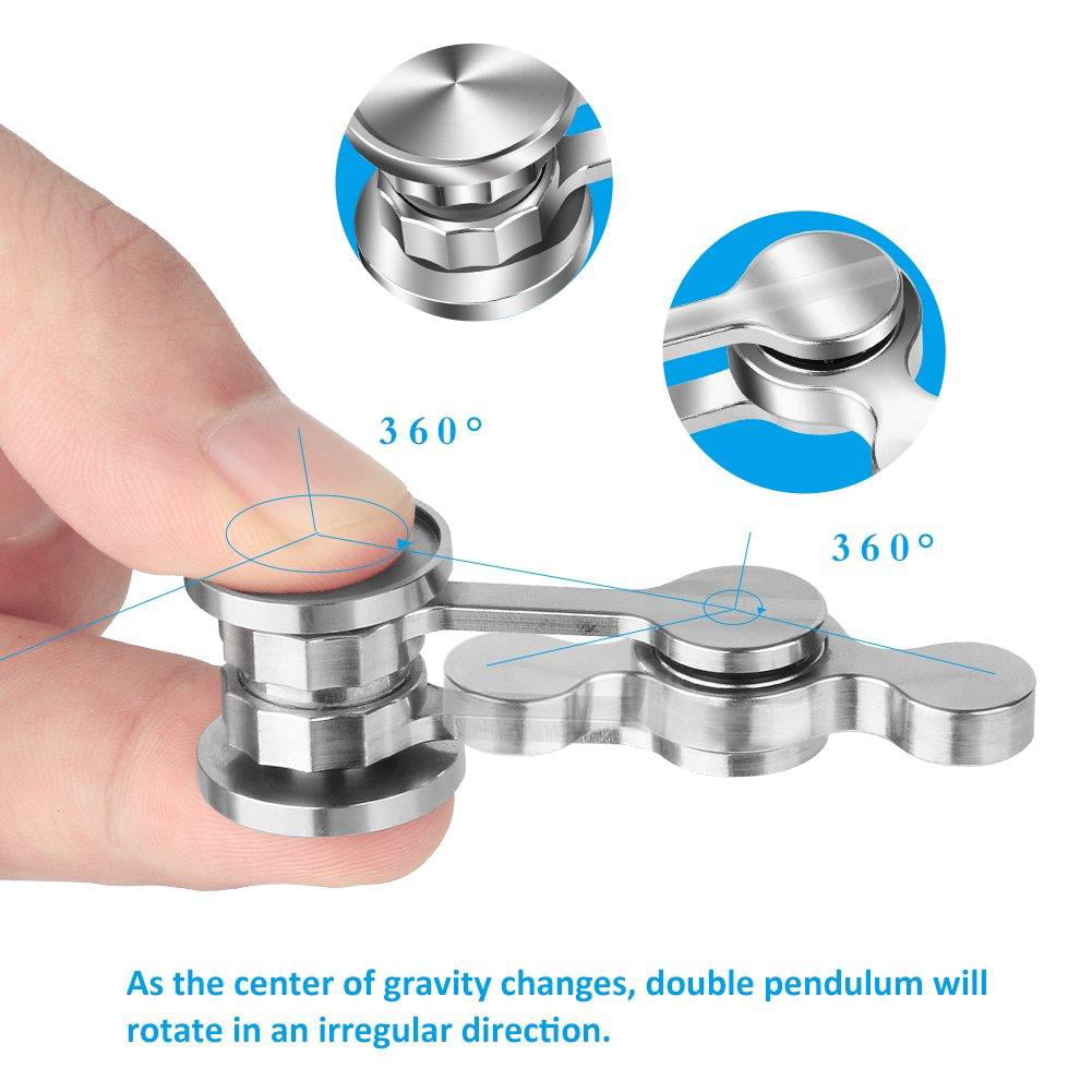 Autism  Extreme smooth 8min spin SILVER Fidget Spinner Metal Hand Toy ADHD,ADD 