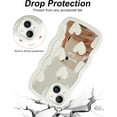thumbnail image 4 of for iPhone 14 Case with Wavy Edge, Cute White Heart Mirror Curly Wave Frame Shape Phone Cases, Shockproof Hard PC & Soft TPU Bumper Protection Cover for Women Girls with Bracelet Chain, 4 of 12