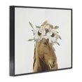 thumbnail image 2 of Stupell Industries Farmhouse Brown Horse Minimal Design White Floral Crown Black Framed Giclee Art, 30 x 24, by Leah Straatsma, 2 of 7
