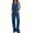 Dark blue, variant on Women Two Piece Denim Set Button Down Backless Tank Top and Wide Leg Jeans 2 Piece Outfit Suits