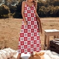 thumbnail image 3 of Christmas Snowflakes - Christmas Checker Snow Sleeveless Dress Dresses Women Summer Women's Summer Clothing, 3 of 9
