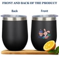 thumbnail image 3 of 12oz Easter Egg Tumbler with Lid & Straw, Insulated Stainless Steel Wine Cup, [Easter Theme] Print, 3 of 5
