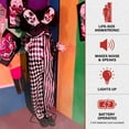 thumbnail image 4 of Haunted Hill Farm Lifesize 5.5 ft Animatronic Two-Headed Clown with Lights and Sound, Indoor/Outdoor Halloween Decoration, HHCLOWN-37FLSA, 4 of 20