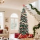 thumbnail image 3 of Qeetex 9ft prelit slim aspen fir artificial christmas tree - clear lights, realistic pinecones y berries, metal stand, 3 of 9