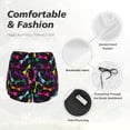 thumbnail image 6 of Lsque Colorful Dragonflies Printed Women's Running Shorts with Liner Pockets,Elastic Quick Dry Workout Athletic Gym Yoga Shorts,Womens High Waist Shorts-XX-Large, 6 of 9