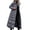 Gray, variant on Womens Fashion Hooded Coat 2025 Quilted Extended Long Puffer Jackets with Pocket Windproof Warm Winter Maxi Length Parka Coats Down Jacket