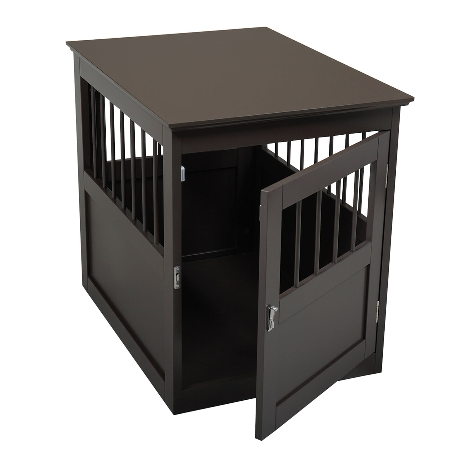 Pefilos 27" Dog Cage End Table, Dog Crate for Indoor Home, Wooden Pet Dog House, Brown Pefilos 27" Dog Cage End Table, Dog Crate for Indoor Home, Wooden Pet Dog House, Brown
