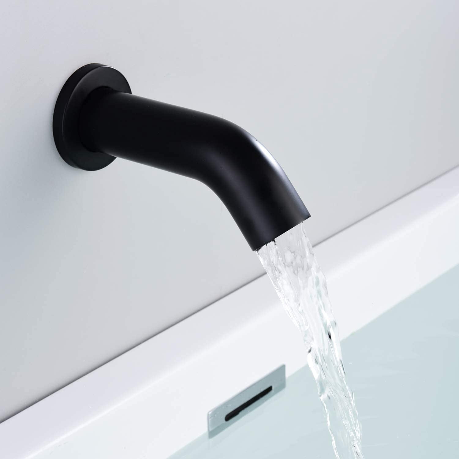 Sumerain 3 Handle Tub Shower Faucet,Matte Black Bathtub Faucet Set with Waterfall Tub Spout,Tub and Shower Trim Kit with Valve