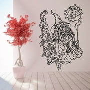 Detailed Wizard Summoning Unicorn Decal - 36 Inches