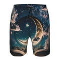 thumbnail image 3 of Logiee Artistic Starry Sky Moon Book Print Mens Swim Trunks Quick Dry Board Shorts,Breathable Hawaii Beach Shorts Swimwear Bathing Suits-Medium, 3 of 6