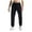 Black, variant on Men's Waffle Grid Joggers Elastic Drawstring Waist Tapered Pants for Casual, Sports, and Daily Summer Wear