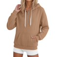 thumbnail image 4 of Certgust Hoodies Womens Oversized Zip Hoodie Sweatshirt Long Sleeve Casual Fall Jacket with Pockets Drawstring Top, 4 of 9