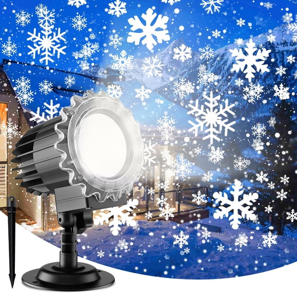Proyector de copos de nieve navideños, luces LED JLGCUF para exteriores