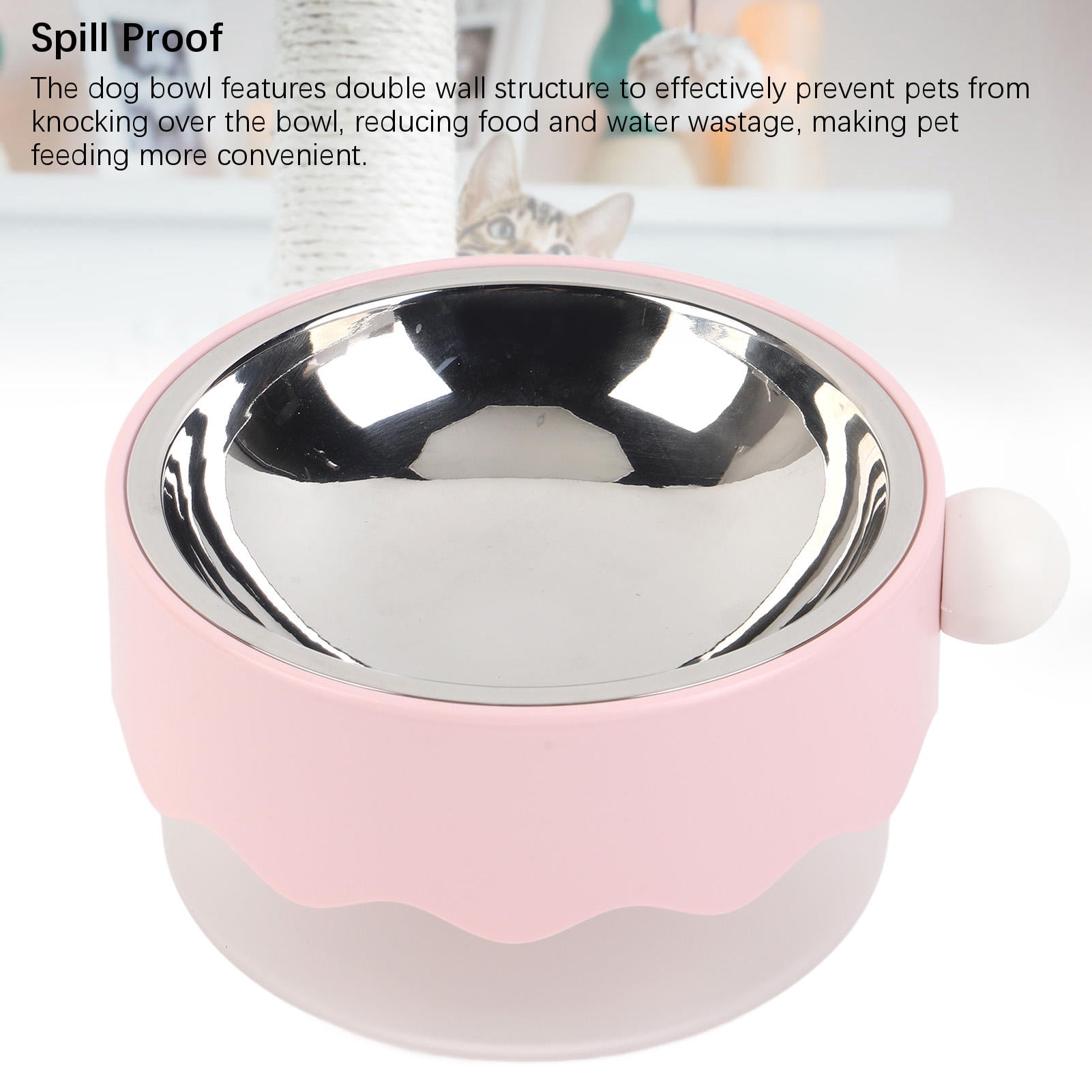 Suodoka Double‑Wall Stainless Steel Dog & Cat Bowl – Large Capacity, Spill‑Proof, Easy‑Clean, Stylish Home Feeding Set