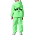 thumbnail image 6 of 6-7 Years Boy's 2 Piece Outfit Hoodie Pullover and Sweatpants Casual Pants Sweatsuits Dailywear Set 12-24 Months 2T 3T 4T 5T,Green, 6 of 7