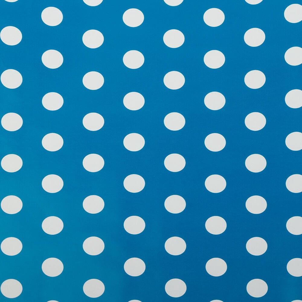 JAM Paper Polka Dot Gift Wrap, 50 Sq ft total, Blue with White Dots, 2 Rolls/Pack