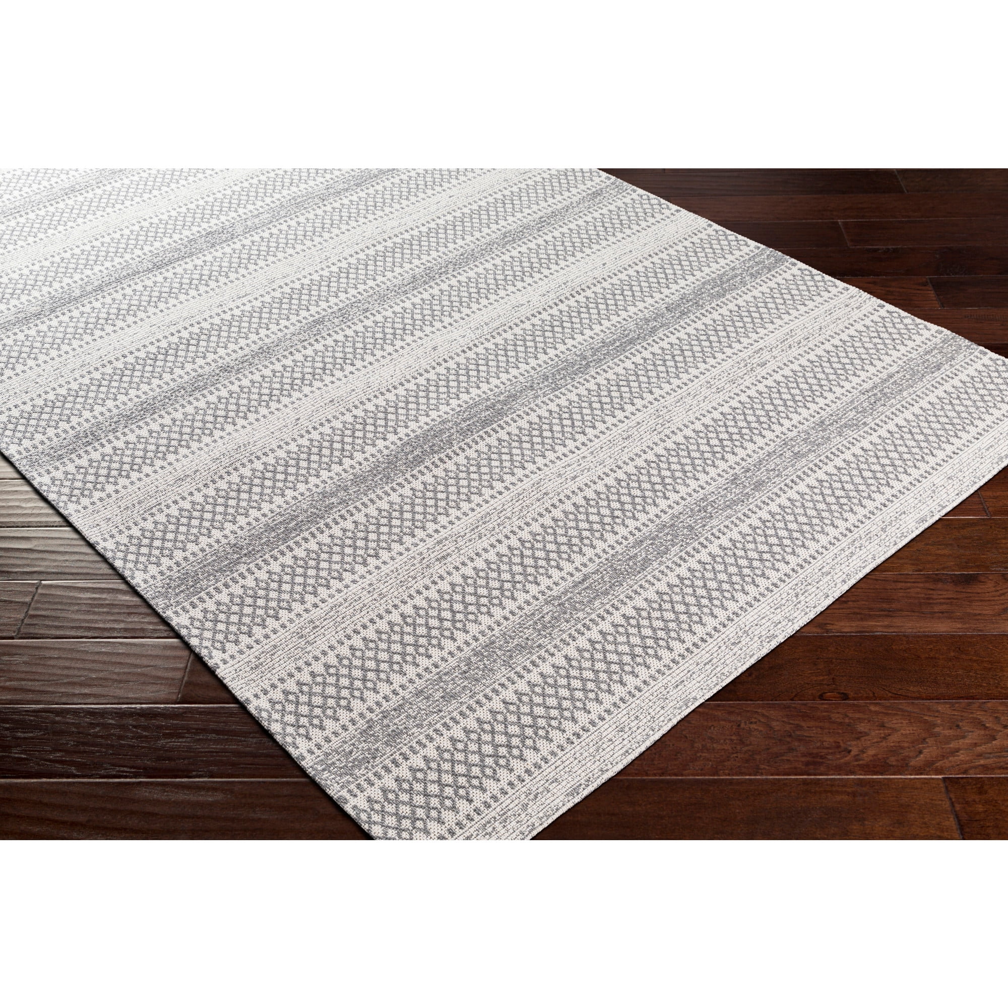 Livabliss Washable Rugs for Living Room, 6x9 La Casa Global Light Slate Area Rug, Bedroom Dining Room Home Decor Stain Resistant Carpet (6'4" x 9')