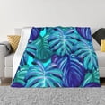 thumbnail image 1 of XMXT Throw Blanket, Watercolor Rain Forest Print Machine Washable Blankets for Sofa, 50 x 40 inches Multicolor, 1 of 9