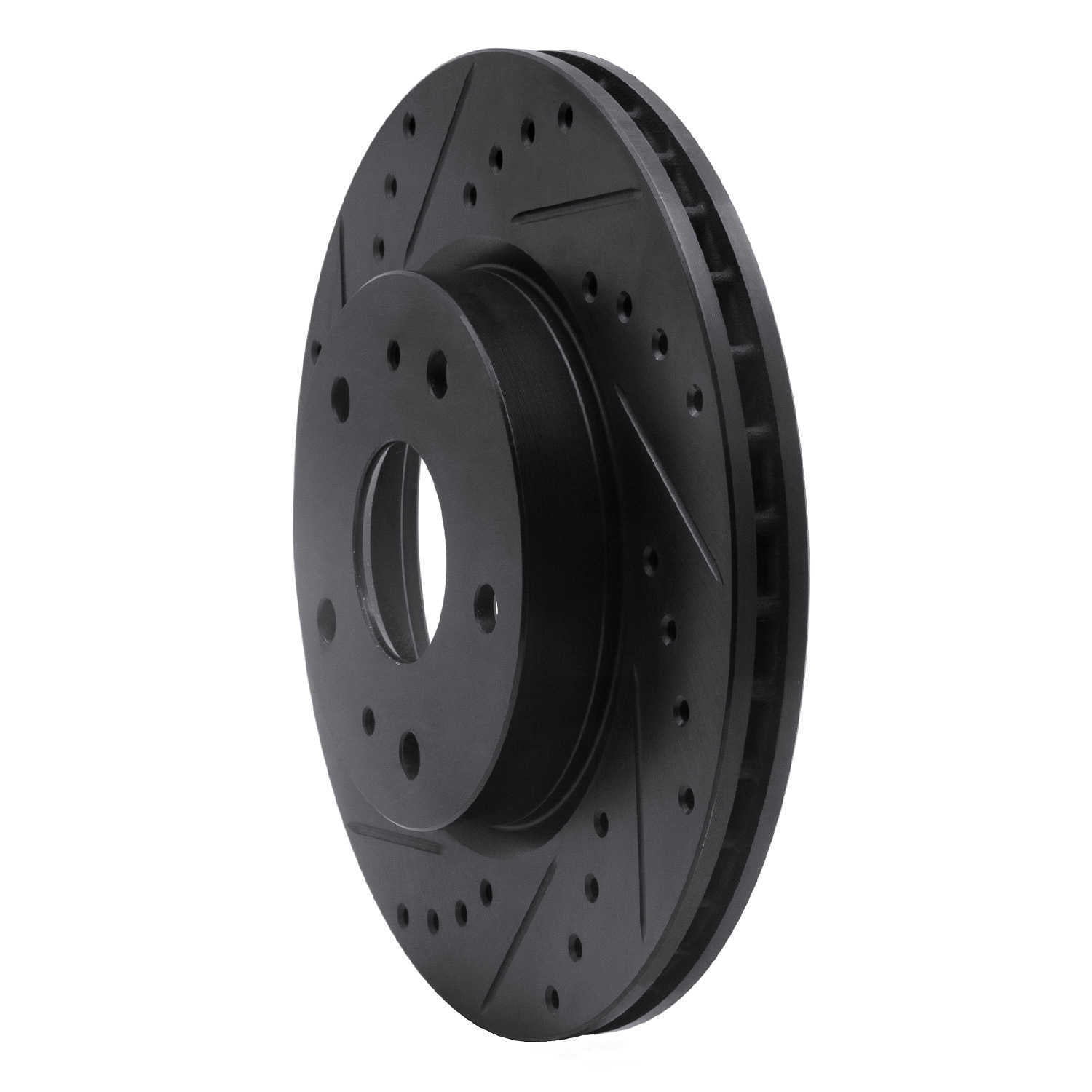 Dynamic Friction Company 633-01004L DFC Brake Rotor - Drilled And Slotted - Black