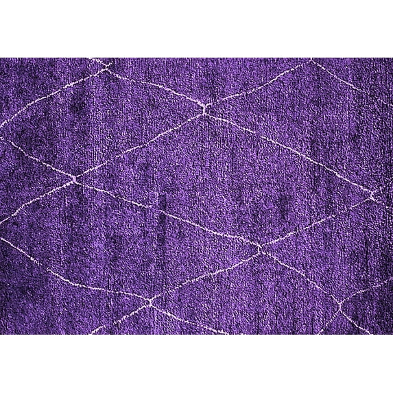 Ahgly Company Indoor Rectangle Oriental Purple Industrial Area Rugs, 7' x 9'