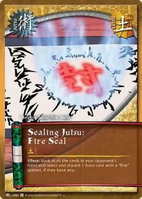 Sealing Jutsu Fire Seal 061 NM Naruto 2B3