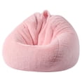 thumbnail image 4 of Sillón puff ENBAOHUI de 94 cm de felpa sintética rosa con espuma viscoelástica, 4 of 7
