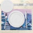 thumbnail image 3 of Ambesonne Digital Place Mats Set of 4, Future Effect, Standard Size, Navy Lavender, 3 of 6