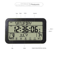 thumbnail image 4 of Atomic Clock with Indoor Outdoor Temperature Wireless, 7 Inch LCD, Battery Powered with High Precision Sensor, 4 of 7