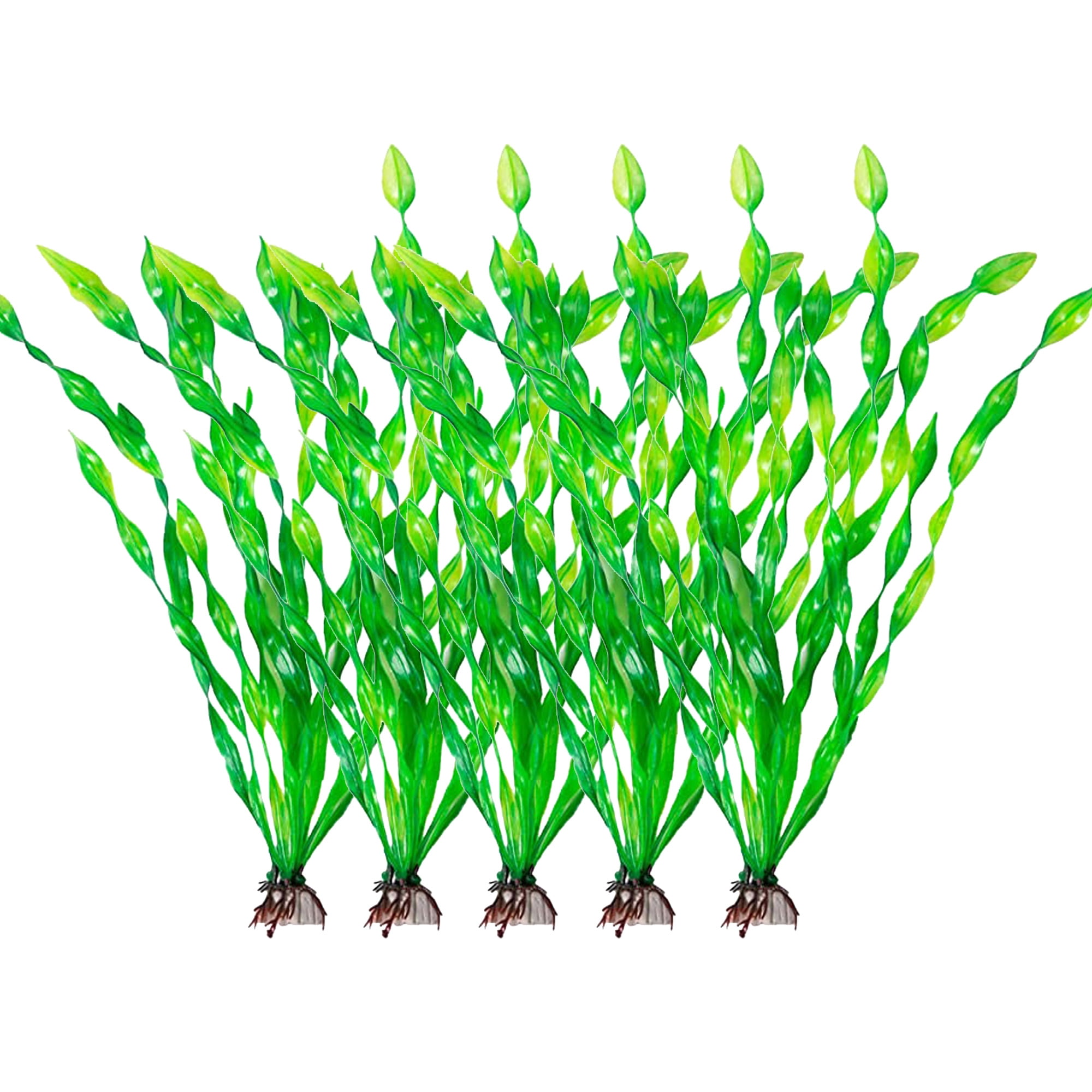 5 Pack Aquarium Plants, Artificial Plastic Fish Tank Plants Decoration