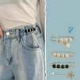 thumbnail image 3 of 4 Uds broche de perlas artificiales cincha Pin para cinturón para pretina Clips para chal Pin Set fijar ropa Collar cintura Clips perla Artificial, 3 of 6