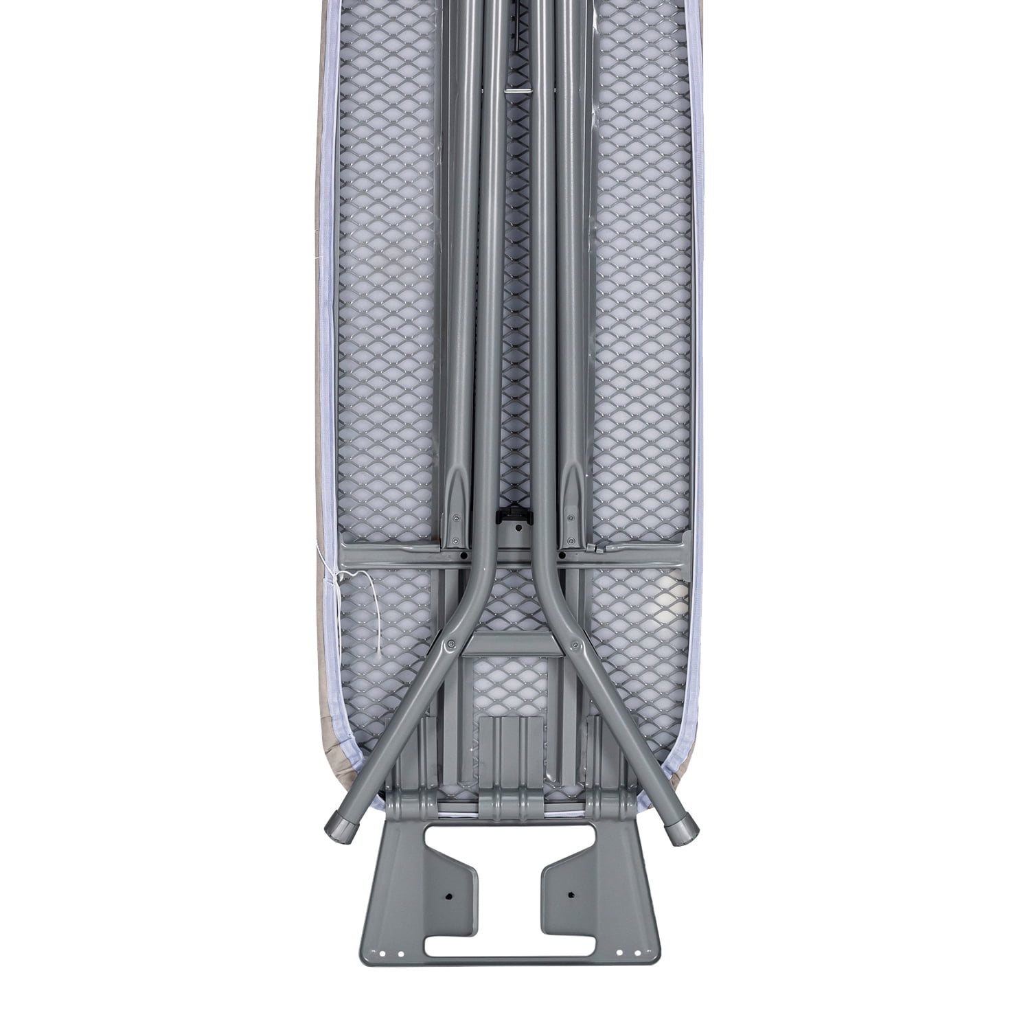 Seymour Home Products Adjustable Height, 4 Leg Ironing Board with Mesh Top and Iron Rest, Space Gray