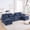 Corduroy-Blue, variant on 124.4" Comfortable and Plush Living Room Sectional Sofa with Double Recliner and Deep Seat, U-Shaped Cloud Sectional Couch with Center Console