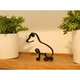 thumbnail image 3 of Artistic Dog Figurine – Modern Desktop or Shelf Decor in Matte Black – Minimalist 3D Printed Sculpture, 3 of 10