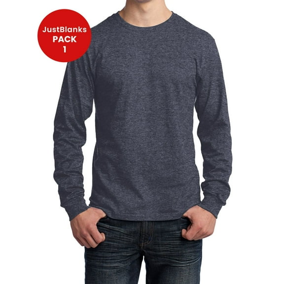 JustBlanks Long Sleeve Cotton T Shirt Soft Durable Comfortable