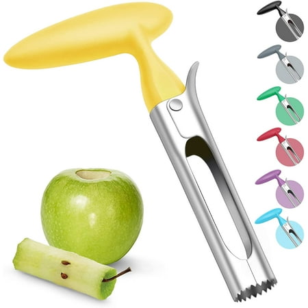 

Premium Apple Corer. Food-Grade Stainless Steel Blade. Sturdy Ergonomic Handle. Easy to Use. Sharp and Durable. for Removing Cores of Apples and Pears. 6.9Inch. Yellow