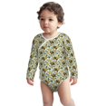 thumbnail image 2 of Xecao Bees and Flower Print Baby unisex-baby Cotton Long-sleeve Bodysuits-2 Years, 2 of 6