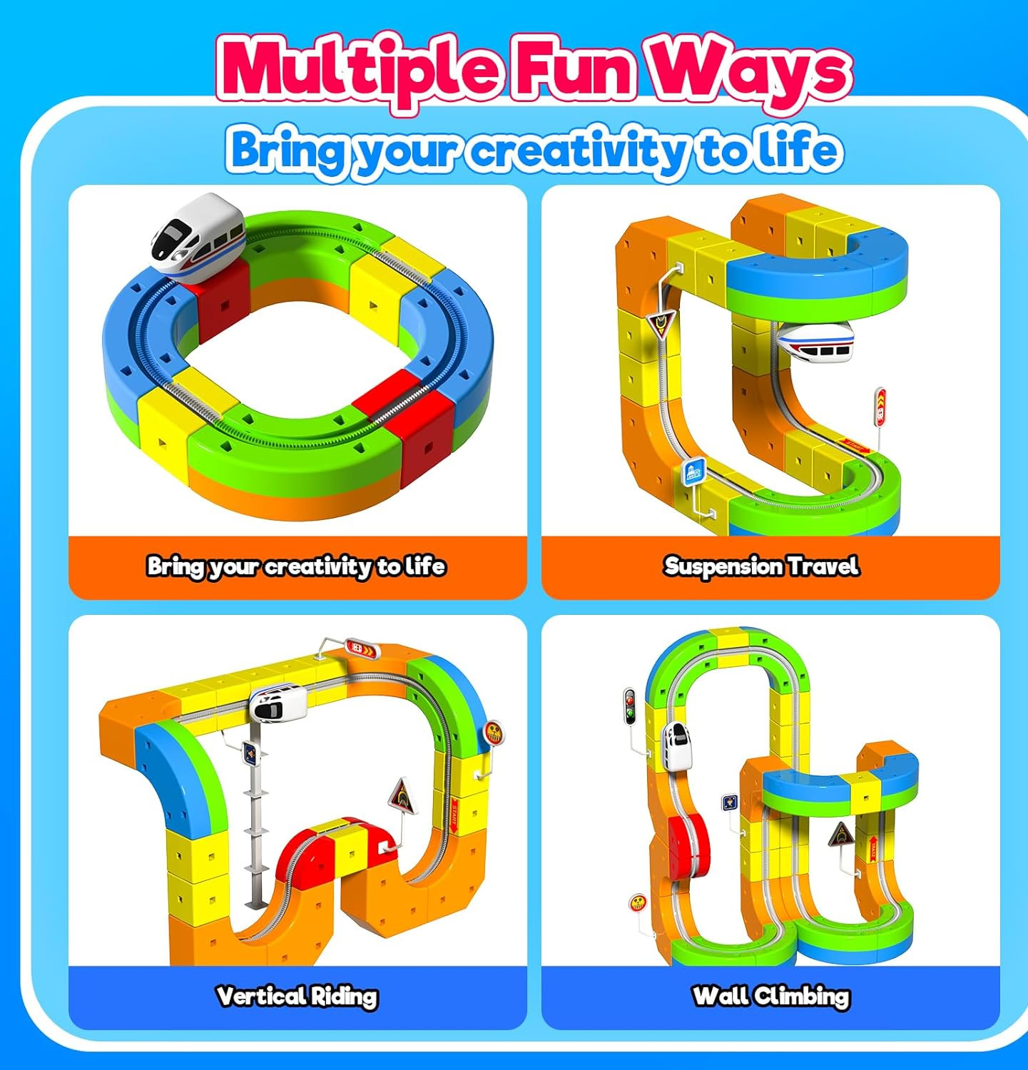 Annexfun Electric Train Set 69-Piece STEM Building Kit photo 4