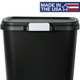 thumbnail image 7 of Hefty Kitchen Trash Can, 13 Gallon Plastic Odor Block Touch Top Garbage Bin with Push Button Lid, Black, 7 of 7