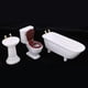 thumbnail image 2 of Juego De Cuarto De Baño De Muebles De Casa De Muñecas En Miniatura 1/12 Juego De Lavamanos De Bañera Closestool Baoblaze Muebles de baño de la casa de muñecas, 2 of 7