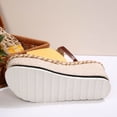 thumbnail image 4 of Miluxas Platform Wedge Sandals for Women Summer Dressy Open Toe Espadrilles Sandals Casual Outdoor Anti-Slip Slippers Yellow 6(37), 4 of 9