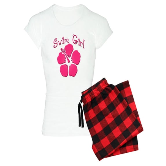 CafePress - Swimgirlpinkhib Pajamas - Women's Light Pajamas