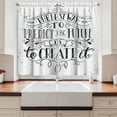 thumbnail image 2 of Ambesonne Inspirational Kitchen Curtains, Create Future, 55"x39", Black and White, 2 of 3