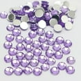 thumbnail image 2 of EOEMY 500 Purple Acrylic Rhinestone Flatback Round Gem Beads 6mm Flat Back No Hole, 2 of 5