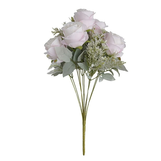 Guía de diseño de rosas artificiales rojas simuladas para bodas: 11 ramos de rosas primaverales